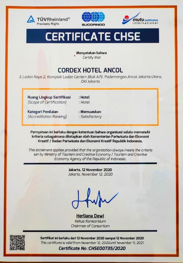 Cordex Hotel Ancol Jakarta Kültér fotó